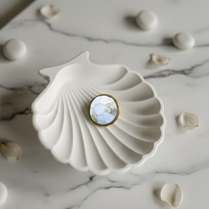 Agate Ring in Copper